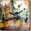 Coloray Uhr auf Leinwand 30x30 cm Wand Uhr Dekoration Produktbild-Vorschau 1
