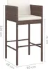 The Living Store 5-tlg. Gartenbar-Set mit Kissen Poly Produktbild-Vorschau 10