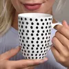 Set di 4 tazze da caffè con design a righe punteggiate Anteprima dell’immagine prodotto 5