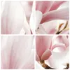 Wanduhr - Rund - Glasuhr - Zweig Magnolie Blume - 40x40cm - Produktbild-Vorschau 8