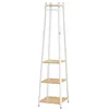 VASAGLE věšák se 3 policemi, 8 háčků, 43x43x180 cm-080W09 Náhled obrázku produktu 1