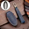 Für Nissan 5-Knopf Horn Hallmo Auto Cowhide Leder Schlüssel Produktbild-Vorschau 1