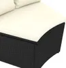 vidaXL 2 tlg. Garten Sofagarnitur mit Auflagen Poly Rattan Produktbild-Vorschau 6