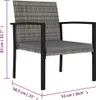 vidaXL Chaises de jardin 2 pcs. Poly rotin gris Voir les images du produit 4