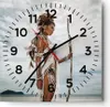 Wanduhr - Quadrat - Glasuhr - Brennen Mann Frau - 40x40cm - Produktbild-Vorschau 1