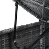 vidaXL Sonnenliege mit Auflage Poly Rattan Grau Produktbild-Vorschau 7
