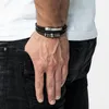 SERASAR | Bracciale in pelle per uomo [Shine] in acciaio Anteprima dell’immagine prodotto 10