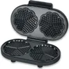 An open waffle maker with heart-shaped molds. Produktbild-Vorschau