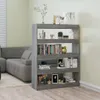 vidaXL Bücherregal/Raumteiler Grau Sonoma 100x30x135 cm Produktbild-Vorschau 2