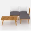 vidaXL 4-tlg. Garten-Lounge-Set mit Kissen Massivholz Produktbild-Vorschau 14