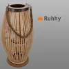A Ruhhy brand bamboo and rattan lantern is shown against a plain gray background. Náhled obrázku produktu