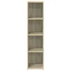 vidaXL Highboard Sonoma-dub 30x41x124 cm materiál na bázi Náhled obrázku produktu 4
