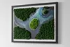 Moosbild mit Echtem Isländisch Moos - 60x40 cm - Schwarzer Produktbild-Vorschau 2