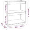 vidaXL Bücherregal Grau 60x35x71 cm Massivholz Kiefer -  Produktbild-Vorschau 9