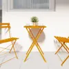 vidaXL Tavolino da bistrot Senf Ø 50 x 71 cm Acciaio Anteprima dell’immagine prodotto 3