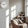 LS-LebenStil Retro Wanduhr Sand Beige 20cm Kunststoff Produktbild-Vorschau 3