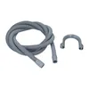 A gray corrugated hose and a gray U-shaped adapter are shown against a white background. Produktbild-Vorschau