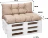 Coussins de palette beige|Assiette 120x60 + dossier 120x50, Voir les images du produit 2