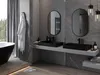 Mexen Loft specchio da bagno ovale 85 x 50 cm, cornice nera Anteprima dell’immagine prodotto 3