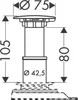 Technical drawing with dimensions of a plumbing fixture. Produktbild-Vorschau