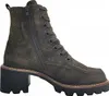 A single brown suede boot with laces and a zipper, shown from the side against a white background. Produktbild-Vorschau