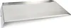 A stainless steel griddle plate, likely for a grill, is shown from a slightly elevated side angle against a white background. Produktbild-Vorschau