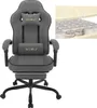 A gaming chair is shown next to a diagram illustrating its internal spring system. Produktbild-Vorschau