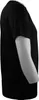A side view of a black t-shirt on a mannequin arm. Produktbild-Vorschau