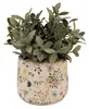 Clayre & Eef Květináč Ø 14x12 cm Béžový žlutý keramický Náhled obrázku produktu 2