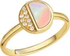V Ring 925/- Sterling Silber gelb 056 (17,8) Zirkonia weiß Produktbild-Vorschau 1