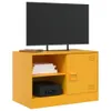 Möbel TV-Schrank Senfgelb 67x39x44 cm Stahl - TV-Schränke Produktbild-Vorschau 4