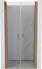 Mexen Mist Duschdrehtür 85 cm, transparent, gebürstetes Produktbild-Vorschau 1
