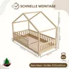 Crazy Pine Hausbett 140x200 cm – Kinderbett aus Naturholz – Produktbild-Vorschau 2