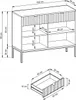 Commode Deux portes 100 cm Galla - Buffet avec tiroirs - Voir les images du produit 9