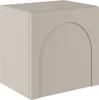 A single, neutral-colored nightstand with an arched cutout on the front. Produktbild-Vorschau