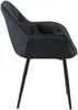 DELUKE® Esszimmerstuhl VIVI - Schwarz Samt, Metall | Produktbild-Vorschau 4