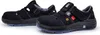 A pair of black safety sandals is shown against a white background. Produktbild-Vorschau