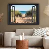 Leinwand Bilder 120x80 cm - Fensterblick - Meer - Sand - Produktbild-Vorschau 5