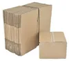 A stack of folded cardboard boxes and one assembled box. Produktbild-Vorschau