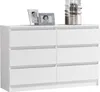 Kommode mit 6 Schubladen 120x78 cm Kommode weiß Holz Produktbild-Vorschau 7