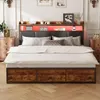 Letto 180x200 cm con rete a doghe, LED, 4 cassetti, per Anteprima dell’immagine prodotto 9
