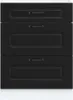 A black three-drawer cabinet shown from the front against a white background. Náhled obrázku produktu