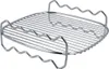A silver metal grill rack for an air fryer. Produktbild-Vorschau