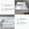 doporro Lavabo Suspendu Blanc 90cm Vasque à Poser Lave Voir les images du produit 6