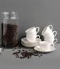 Espressotassen mit Untertassen - 90 ml - Weiß - Bone China Produktbild-Vorschau 4