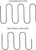 Two ropes are shown, one labeled 'Long Rope' and the other 'Short Rope', with their lengths indicated in meters and feet. Both ropes are black and laid out in a wavy pattern. Produktbild-Vorschau