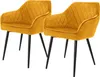 Two yellow dining chairs with black legs are shown against a white background. Produktbild-Vorschau