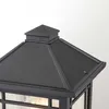 Sockelleuchte Aluminium Glas E27 IP44 44,5 cm Schwarz Produktbild-Vorschau 2