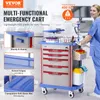 A nurse is pushing a multi-functional emergency cart in what appears to be a hospital or clinic setting. The cart is filled with medical supplies. Náhľad obrázku produktu