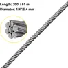 Drahtseilkabel aus Edelstahl 304, 1/4", 7x19, 200 Fuß Produktbild-Vorschau 8